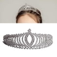 thumbnail image 2 of Accessoires de Cheveux Filles Bandeau Couronne Forme Strass Korean Style Électrodéposition Chapeaux pour Parti, 2 of 6