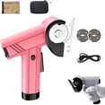 thumbnail image 1 of Rechargeable High-Speed Cardboard Cutter, 2026 New 4.2V Cordless Cutter with LED Display Light, Rotary Powerful Electric Scissors, Rotary Cutting for Fabric, Leather, Carpet DIY (Pink), 1 of 8