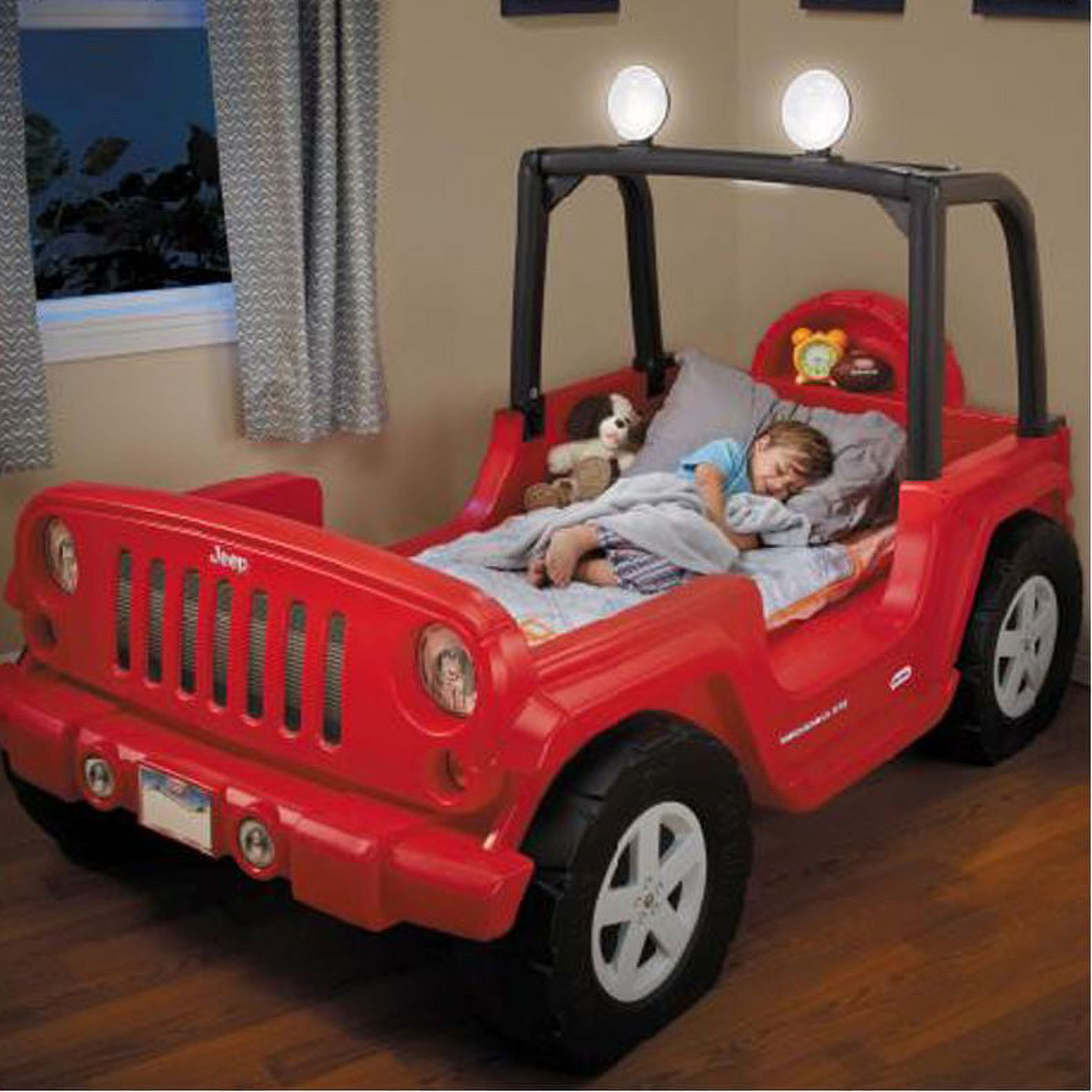 Little Tikes Jeep Wrangler Toddler-to-Twin Convertible Bed, Red - image 5 of 8