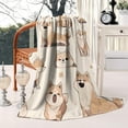 thumbnail image 2 of Shiba Inu Blanket,Comfortable Soft Flannel Throw Blanket,All Season,Warm Lightweight Blankets for Sofa Bed Couch Living Room Chair,50"x60"(130x150cm), 2 of 4
