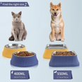 thumbnail image 5 of Futternapf Hund Futterstation Hund Hundenapf Edelstahl Antirutschmatte + Vergrern Sie Die Untere Basis Futternapf Fr Hunde Und Katzen Und Wassernapf (, 5 of 5