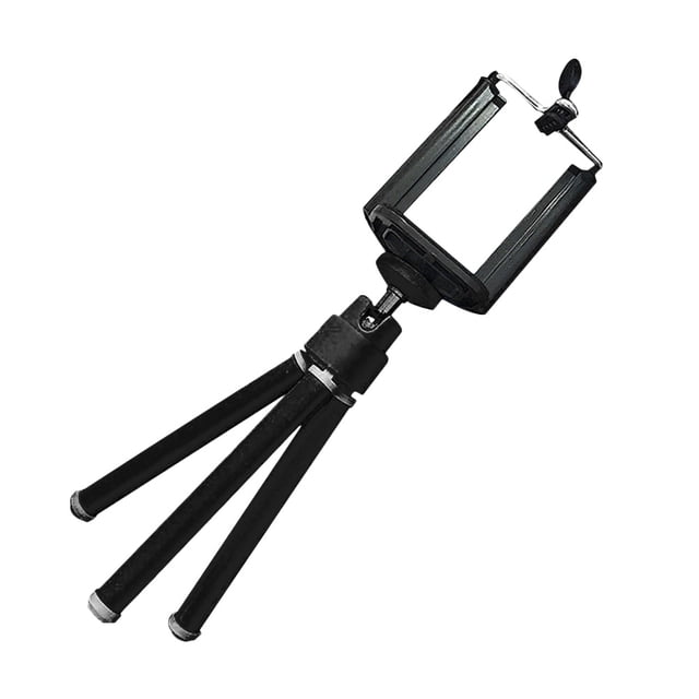 Mini Mobile Phone Retractable Color Two Tripod Desktop Photography Tripod Small Digital Camera Bracket (Black)