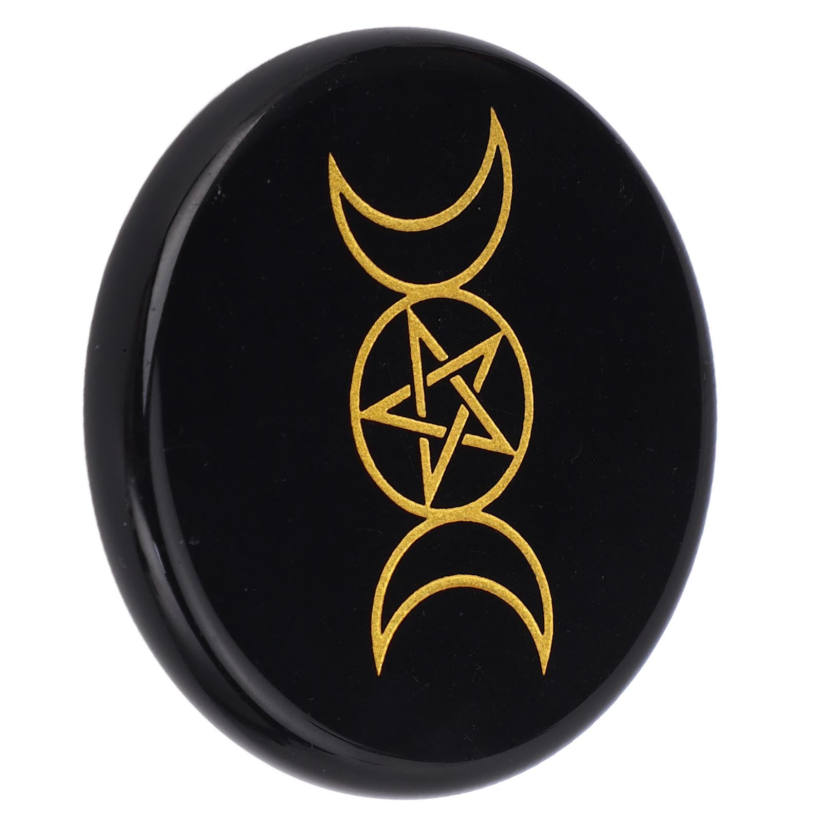Yajisi Natural Black Obsidian Palm Stone Polished Pocket Crystals Healing Mineral Specimen Worry Stone for Meditation Yoga Home Office Decor, 5 Inches / 12.7 Cm Black Obsidian Stone