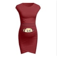 thumbnail image 3 of Weiqiqre Robe d'Été de Maternité pour Femmes, Robe Mini Décontractée à Imprimé pour Femmes Enceintes, 3 of 7
