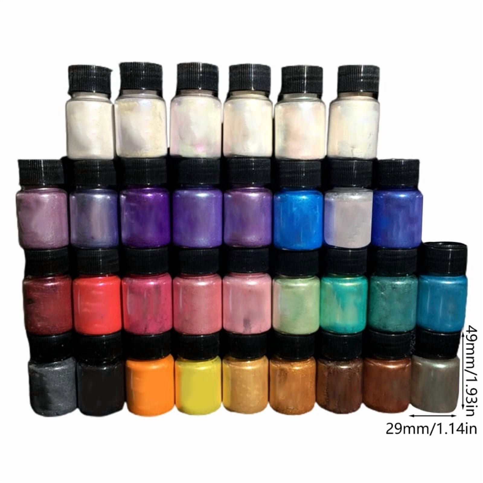 32 Colors Mica Resin Pigment Rainbow Pearl Powder Epoxy Mold Glitter Colorant