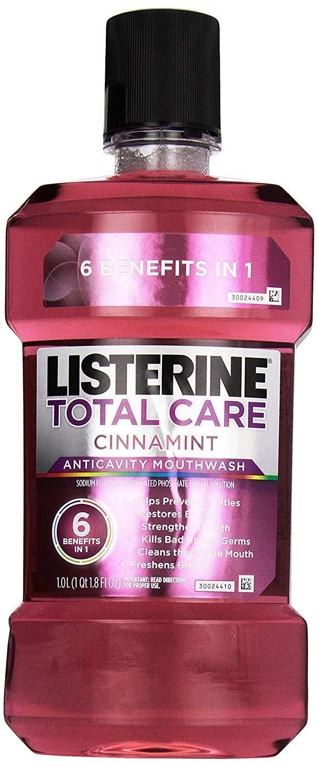Listerine Total Care Anticavity Mouthwash Cinnamint, 1 Liter