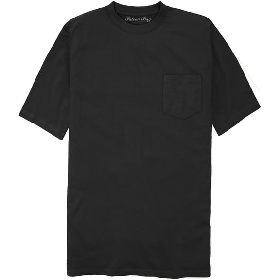 100% Cotton Pocket T-Shirt BLACK 6XL #481A