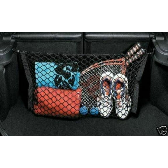 EACCESSORIES EA Trunk Organizer Cargo Net for Ford C-Max 2013-2018 – Envelope Style Cargo Net for Hatchback – Premium Mesh Car Trunk Organizer Vehicle Carrier Storage – Compatible with Ford C-Max