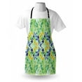 thumbnail image 3 of Watercolor Flower Apron Orderly Symmetric Interlace Japanese Inspired Garden Flowers Hand Drawn, Unisex Kitchen Bib Apron with Adjustable Neck for Cooking Baking Gardening, Green Blue, by Ambesonne, 3 of 3