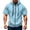 Light Blue_#13, variant on Sewkxo Zip Up Hoodie Men Short Sleeve Hoodies for Men Lightweight Jacket Summer Workout Gym Muscle Shirts with Pocket,Light Blue M