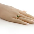thumbnail image 3 of Gem Stone King 0.45 Ct Oval Green Chrome Diopside 18K Yellow Gold Plated Silver Ring (Size 5), 3 of 3
