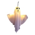 thumbnail image 4 of Decoración fantasma colgante de Halloween Decoración fantasma colgante iluminada que brilla en la oscuridad Blanco, 4 of 9
