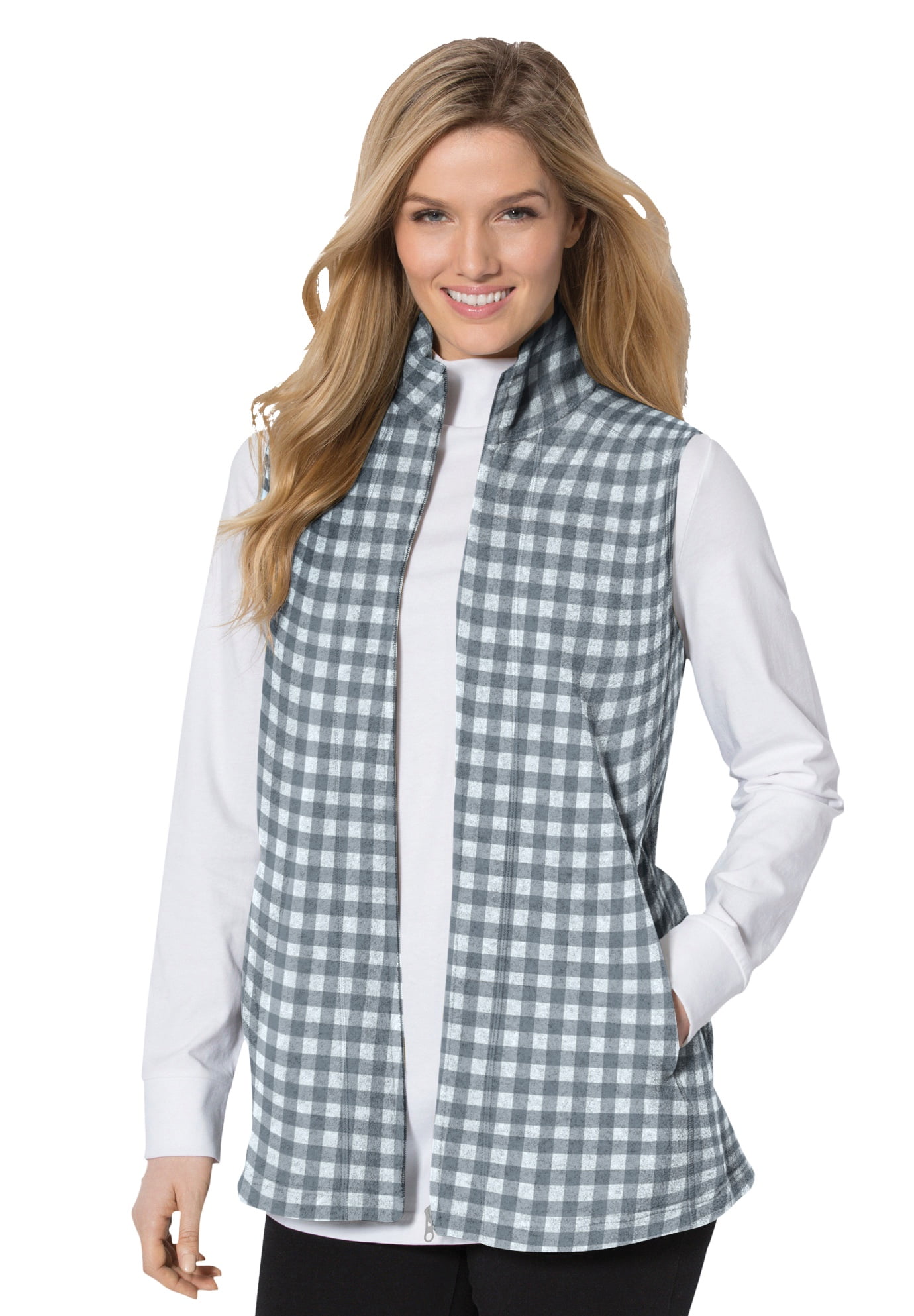 Woman Within Women's Plus Size ZipFront Microfleece Vest Vest