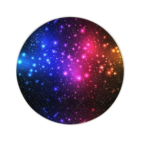 

Circular Drink Coasters Set Bright Starry Sky Background Beautiful Home Decor Diatomite Heat-Resistant Diatomite Protect Table Countertop
