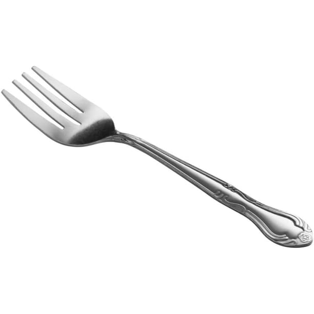 Soro Essentials - Juego de 24 tenedores de ensalada Windy City de acero inoxidable - Utensilios para servir, cubiertos, vajilla de cocina, utensilios de buffet para el hogar, la cocina y el