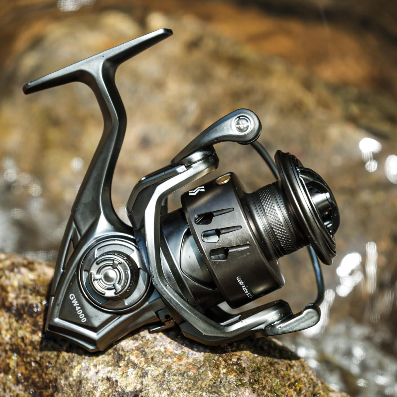 Spinning Reel - 5.2:1 Gear Ratio  12+1 Bearings Freshwater Saltwater Fishing Ultra-smooth Cnc Aluminum Spool Lightweight & For Bass Trout Salmon