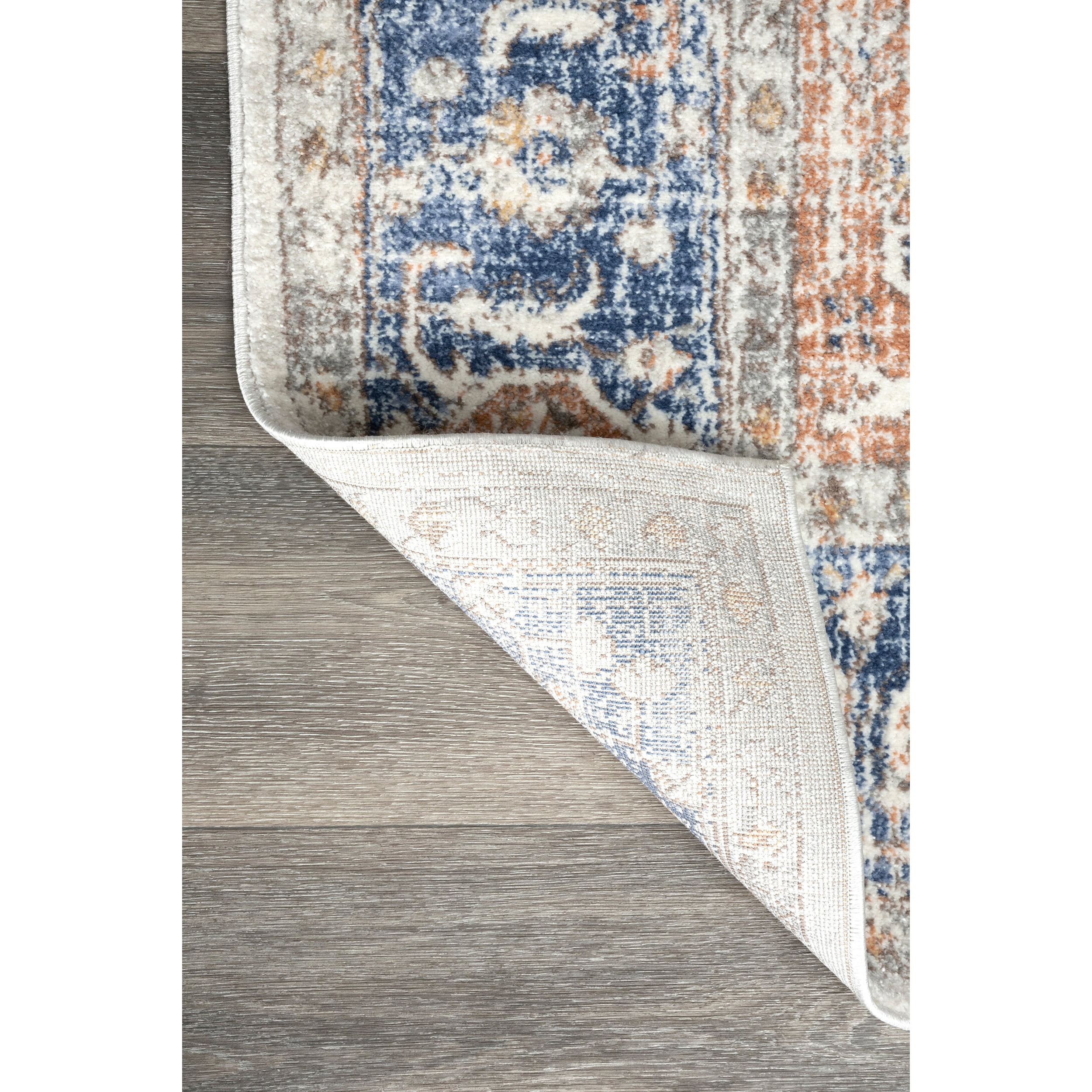 nuLOOM Jacquie Vintage Floral Area Rug, 4', Blue