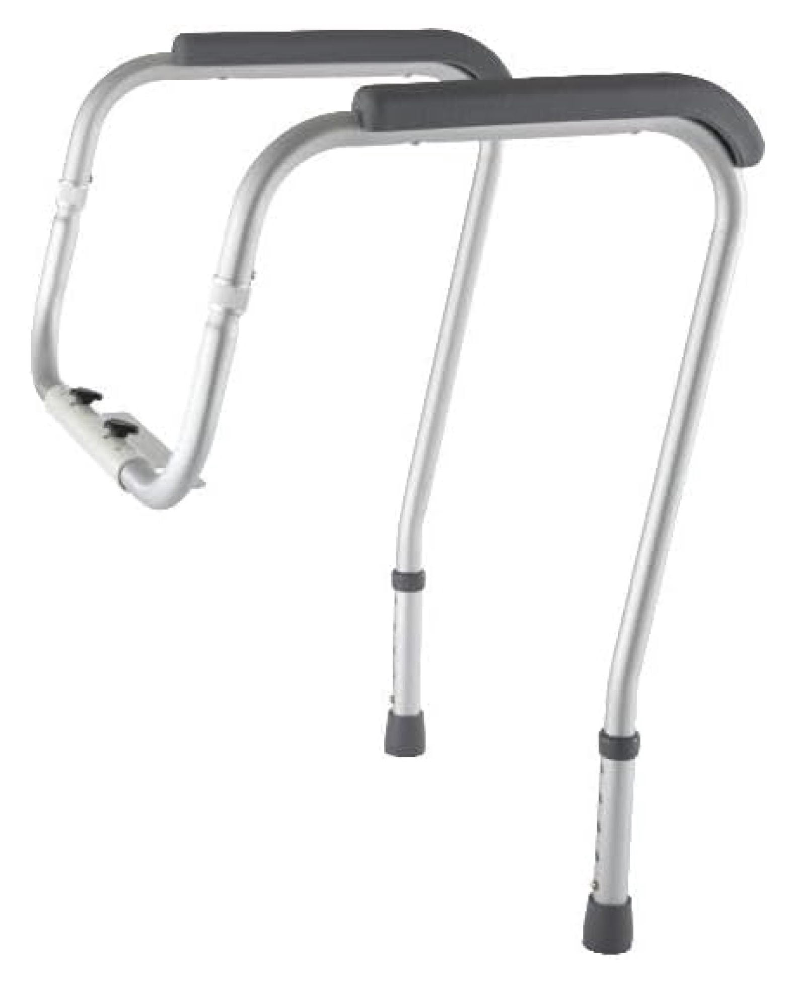 Foldable Toilet Safety Rail with Adjustable Height – Universal Fit for Standard or Elevated Seats – Aluminum Frame, Width Adjustable Armrests, Easy Install Over Toilet