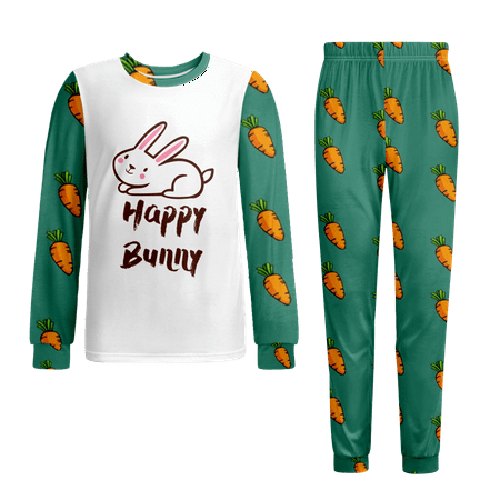 

Easter Pajamas-Girls And Toddlers Pajamas Set Easterr Bunny Egg Carrot Kawaii Pajamas Size 140