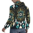 thumbnail image 3 of KLL Boho Dreamcatcher Print Mens Hoodie Long Sleeve Casual Pullover Hooded Sweatshirt Fashion Drawstring Hoodies with Pocket-Large, 3 of 6