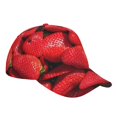 thumbnail image 2 of Goofa Strawberry Red Printed Baseball Cap for Men and Women - Adjustable Unisex Hat for Sports and Casual Wear,Sun protection Casual Outdoor Everyday Fashion Cap, 2 of 9