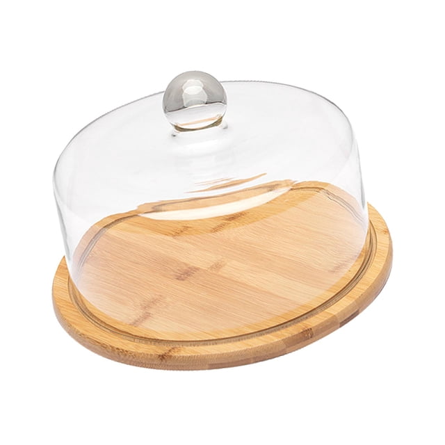 Bandeja de servicio de pastel retro perfecl Soporte de pastel de madera con tapa 210x157mm