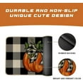 thumbnail image 5 of Fall Door Mat, 17x29 Inch Pumpkin Buffalo Plaid Bowknot Door Mats Decorative Thanksgiving Farmhouse Home Floor Rug, Indooor & Outdoor Entrance Decor (Plaid) GK078, 5 of 5