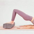 thumbnail image 3 of Yoga Bolster Pillow for Meditation and Support - Rectangular Yoga Cushion - Grey Cotton, Polyester Machine Washable with Carrying Handle, 3 of 5