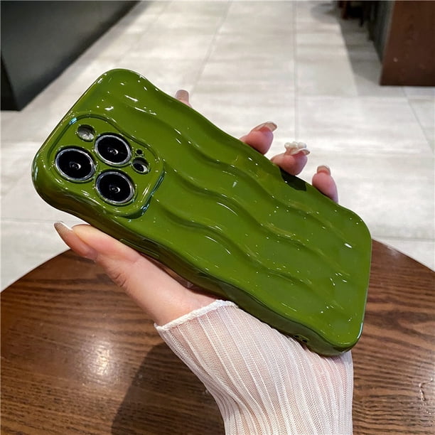 Funda Trasera Plisada Con Estilo Plisado Para iPhone 11 12 13 14 Pro max 14plus A Prueba De Golpes