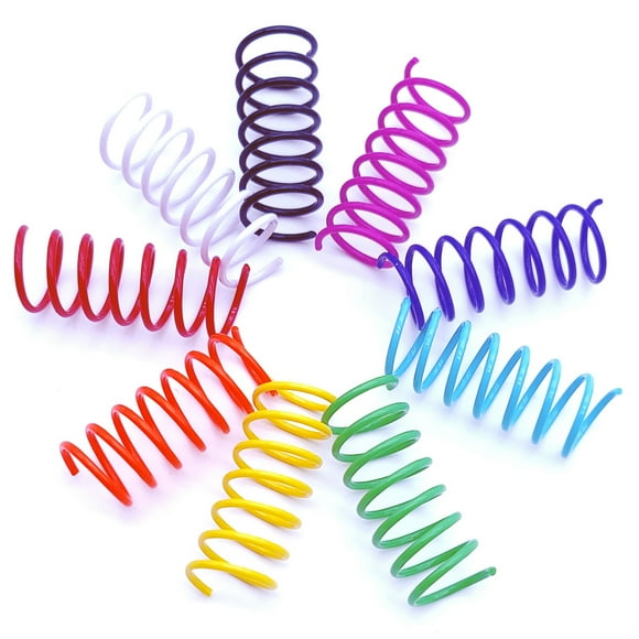 JoyArrive 18Pcs 9Colors Cat Springs Toy for Indoor Cats, Cat Toy Springs Coil, Cat Spiral Coil Toys, Cat Interactive Toy, Cat Self-Play Toy, Cat Hunting Toy, Cat Biting, Swatting, Creative Kitten Toy
