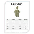 thumbnail image 2 of Newborn Baby Boys Clothes Baby Boys One-piece Romper Bodysuit Newborn Boys Long Sleeve Round Neckline Solid Color Romper Hat 2PCS Set Green 1-3 Months, 2 of 8