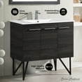 thumbnail image 3 of Annecy 36" Freestanding Bathroom Vanity in Black Walnut with Sink Top, 3 of 15