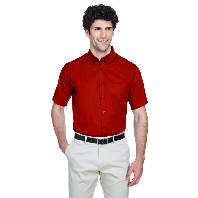 Camisa de sarga Optimum de manga corta para hombre CLASSIC RED 2XL Núcleo 365 88194