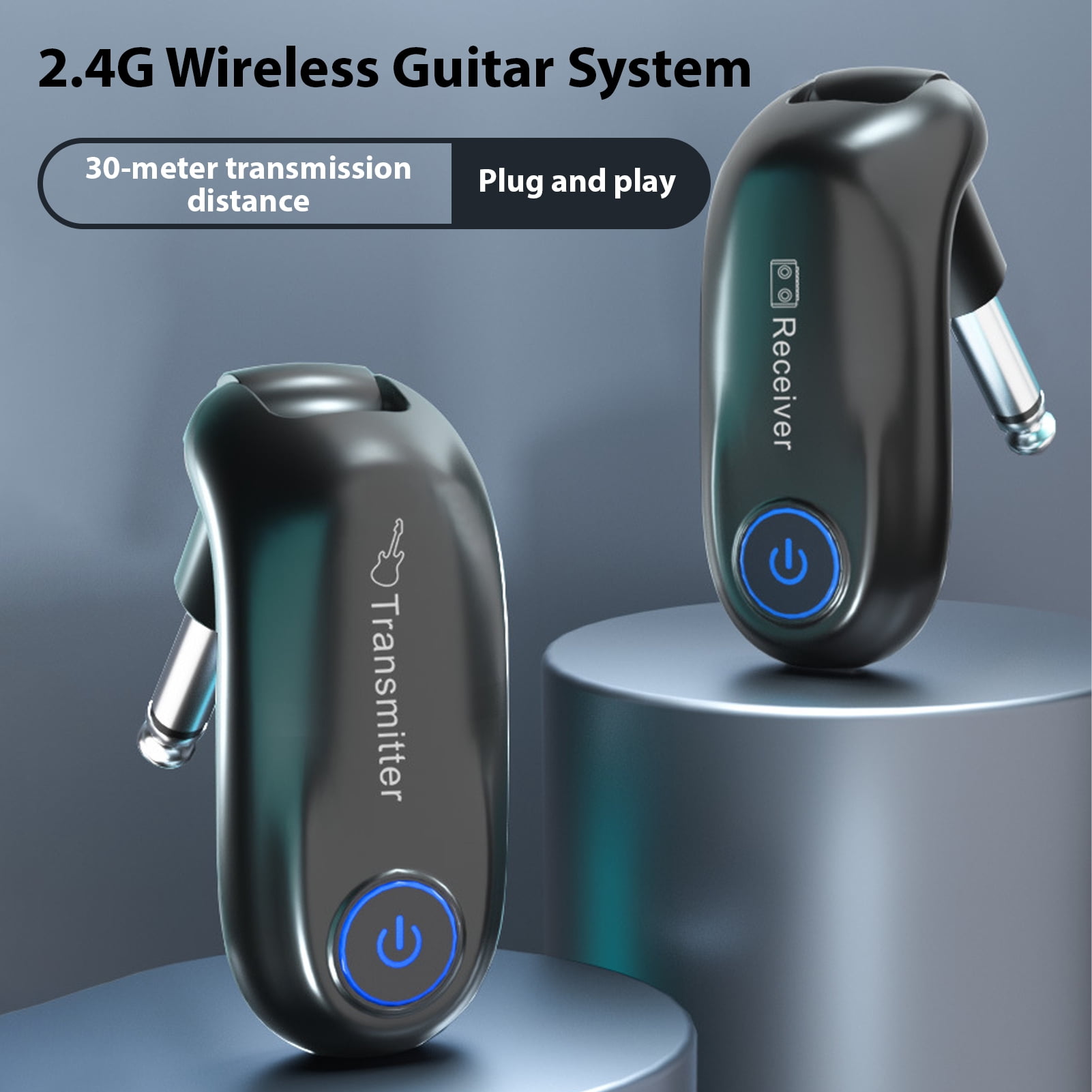 M Buder 2.4G Wireless Guitar System Rechargeable Transmitter Receiver Set for Electric Bass 48KHz Audio