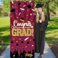 thumbnail image 4 of 2021 Décorations de Fête de Graduation, Grand Tissu Félicitations Graduation Couverture de Porte Graduation Bannière Photo Booth Fond pour 2021 Grad Fournitures de Fête Intérieure / Extérieure (Rouge Vin), 4 of 7