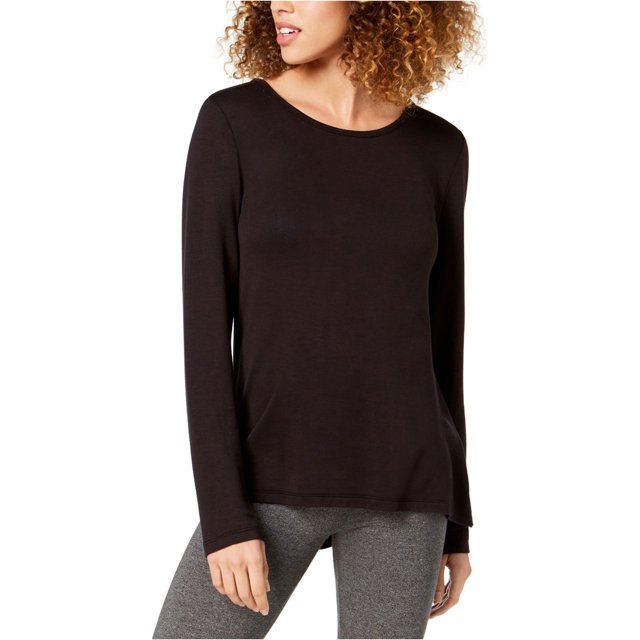 Ideology Blusa sin mangas con recortes para mujer, negro, extragrande