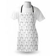 thumbnail image 4 of Floral Apron, Basic Interpretation of Flowers of Narcissus Drawings Botanical Garden Art, Unisex Kitchen Bib with Adjustable Neck for Cooking Gardening, Adult Size, Dark Grey and White, by Ambesonne, 4 of 4