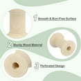 thumbnail image 3 of Wooden Empty Spools, Unfinished Wood Thread Spools Fit for Embroidery Sewing Machines Crafts Wire Weaving Bobbins Natural Color 1.2"x0.8", 3 of 6