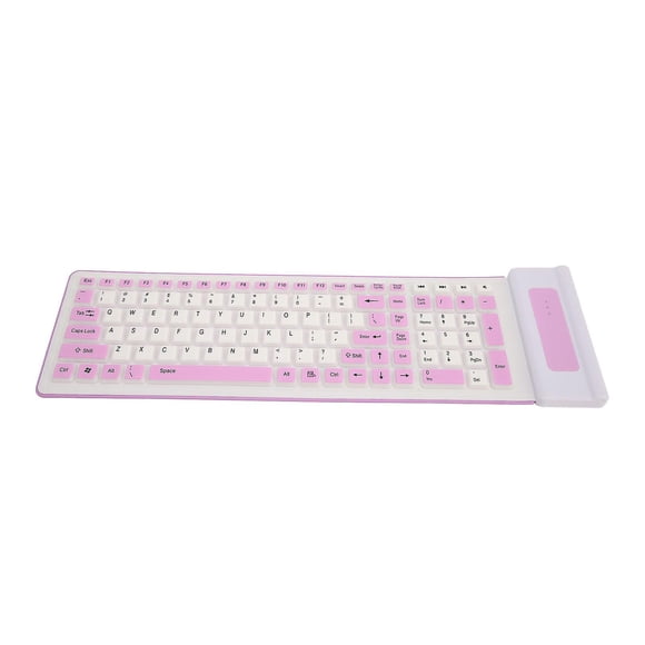 Atclv Silicone Keyboard 107 Keys 2.4g Wireless Usb Foldable Waterproof Dustproof Two Colors Silent Keyboard For Pc Laptop