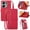 Red, variant on ETFAST Wallet Multi Card Slot Flip Zipper Leather Case For Redmi 13C 12C 11A 10 C 10A 9A 9C 9i Redmi 12 A1 Plus 11Prime A1 A2 A3 Turbo3 Leather Phone case