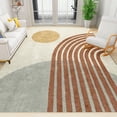 thumbnail image 2 of Boho Sun And Mountain Area Rug, Mountain Geometry Line Rectangle Large Printed Carpet, Indoor Non-Slip Kids Rugs For Bedroom Living Room Front Entrance Floor Decor, 2 of 7