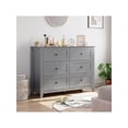 thumbnail image 6 of EastVita Modern 6 Chest Of Drawer Dresser, Modern Dresser With Deep Drawers And Nickel Round Handle, Wood Organizer Storage Cabinet For Bedroom, Living Room, Hallway, 6 of 8