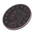 thumbnail image 2 of Moneda conmemorativa de colección Vintage de latón de 1 centavo de Estados Unidos de 1817, 2 of 12