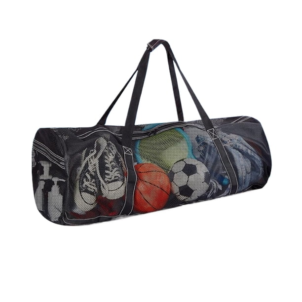 Billuyoard Bolsa de playa de malla duradera con bolsillo con cremallera para viajar y almacenar bolsa de almacenamiento para equipo de natación Almacenamiento y organización del hogar
