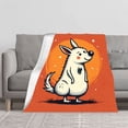 thumbnail image 2 of Cozy Flannel Blanket with Playful Cartoon Dog Design - Soft Warm Perfect for Sofa Travel Bed or Chair - Cheerful & Whimsical, 2 of 7
