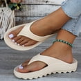 thumbnail image 4 of Rokment Ortho Flip Flops for Women Lightweight Waterproof Bathroom Shower Slippers Beach Summer Swim Pool Non Slip Walking Slip on Slides Water Sandals White Size 7.5, 4 of 7