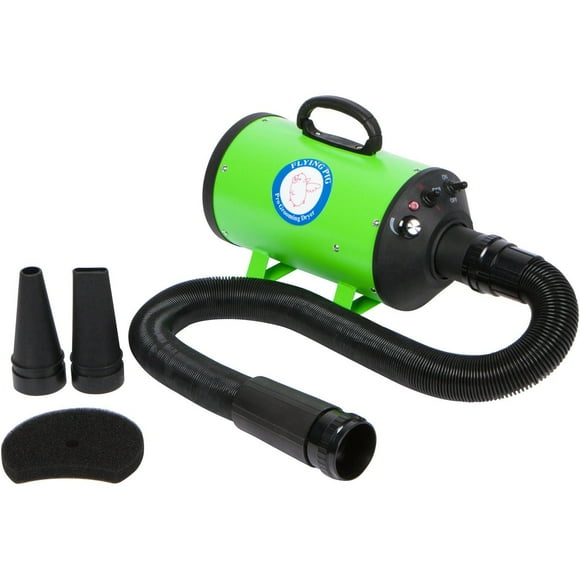 Flying Pig High Velocity Dog Pet grooming Dryer wHeater (Model: Flying One green)