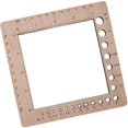 thumbnail image 1 of Regla de calibre de punto de madera, calibre de aguja de tejer hecho a mano para tejer suéteres, regla de marco de conteo fácil de leer, diseñadores, 1 of 9