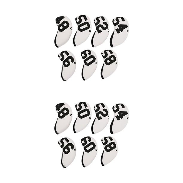 Greeniant 7 Uds. Funda protectora de cuña para cabeza de palo de Golf Blanco 2piezas