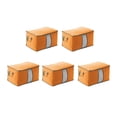 thumbnail image 1 of Bolsa de almacenamiento plegable Ormromra para ropa organizador de edredón a prueba de polvo tamaño grande 5 uds, 1 of 8